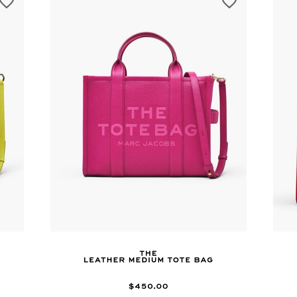 HOT PINK AUTHENTIC  MEDIUM Marc Jacobs tote